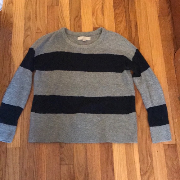 Grey and navy striped sweater - Picture 1 of 2